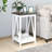 Square End Table, Accent Side Table With Slats Design, Sofa Side Nightstand Table With Sturdy Frame For Living Room Bedroom-787399859