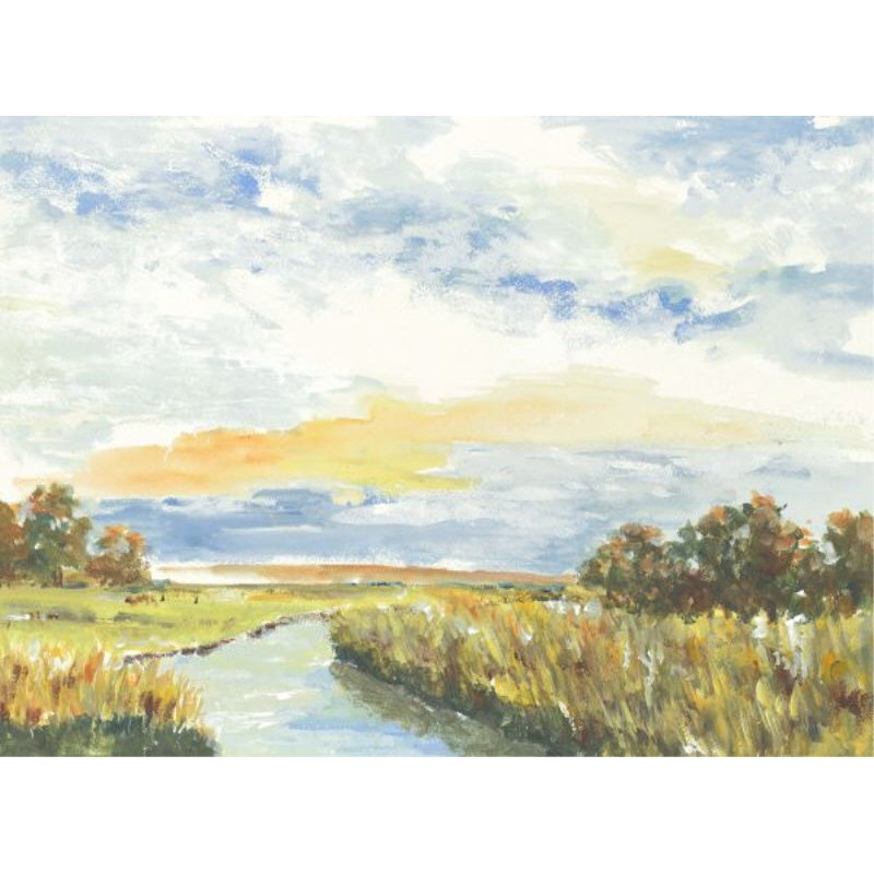 Along The River Print by Sara Brown, 24" H x 33" W, Outdoor