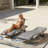 80" Ergonomic All-Weather Wicker Chaise Lounge Set With Pull-Out Side Table & Wheels (Set Of 2)-934517807