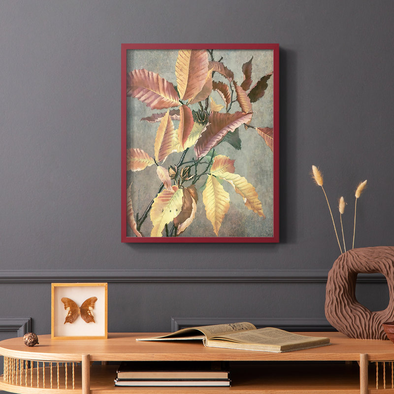 Ancient Autumn I Framed Print - Solid Wood, 14" H x 11" W, White