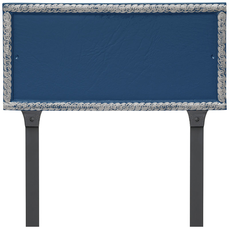 Harrison Rectangle Wall Plaque, Yes, Sea Blue/Silver