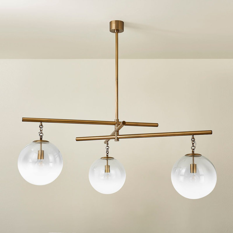 Wade 3 Light Chandelier, 24" H x 59" W x 59" D