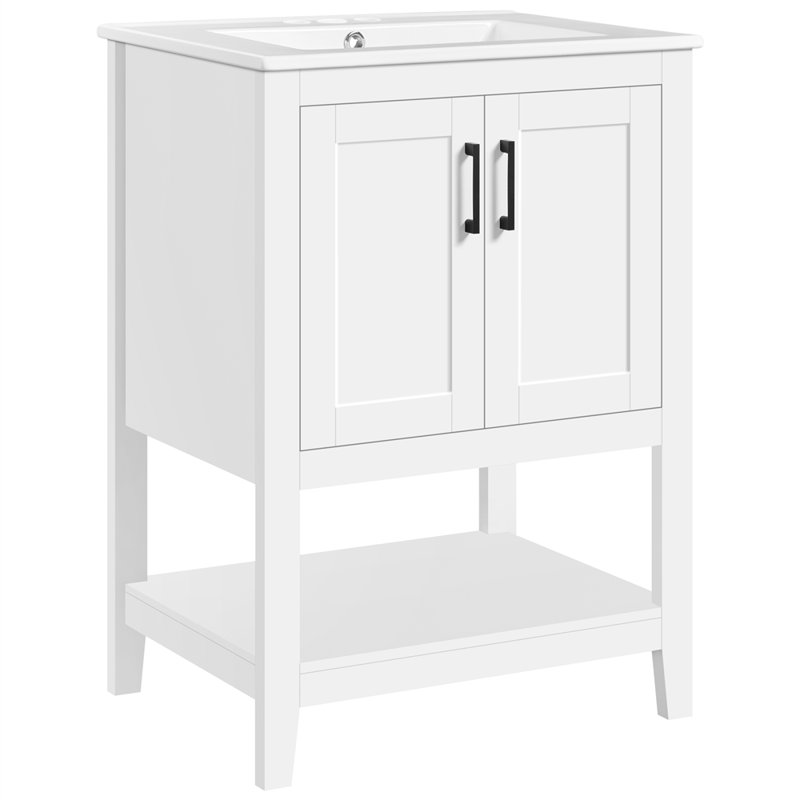 Meuble-lavabo simple 24 po avec plateau Jayelle