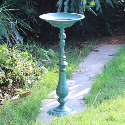 Antique Pedestal Bird Bath Metal Bird Bath Bird Feeder Seed Tray