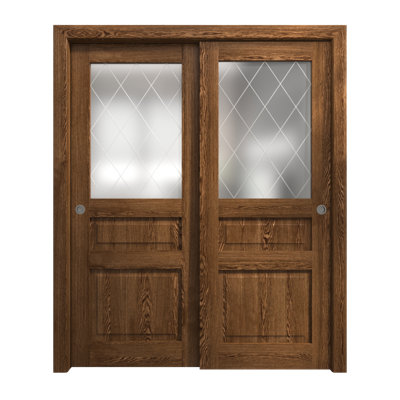 Sliding Closet Bypass Doors | Ego 5011 | Rails Hardware Set | Wood Solid Bedroom Wardrobe Doors