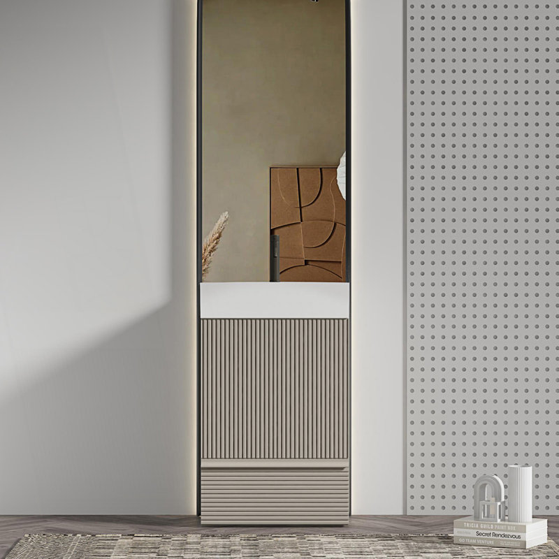 Meuble-lavabo autoportant avec lavabo en céramique, Gris