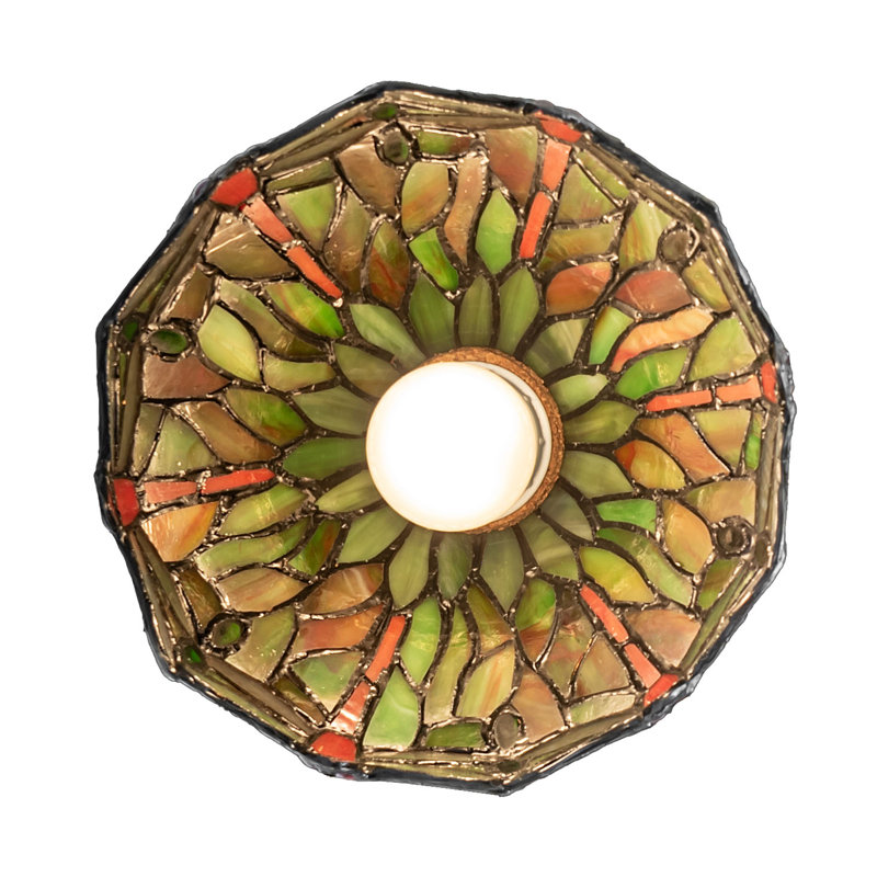 1 - Light Flush Mount, Green/Red/Orange/Blue