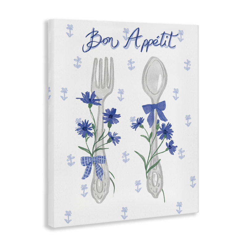 «Bon Appetit Floral», art mural sur toile par Ilis Avilés, H 48 po x l 36 po