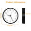 Horloge murale en plastique silencieuse convenant à la décoration 10 po blanc-1942808714