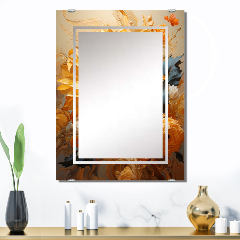 Orenstein - Grand miroir mural tournesols MIR141733, 32 po x 24 po