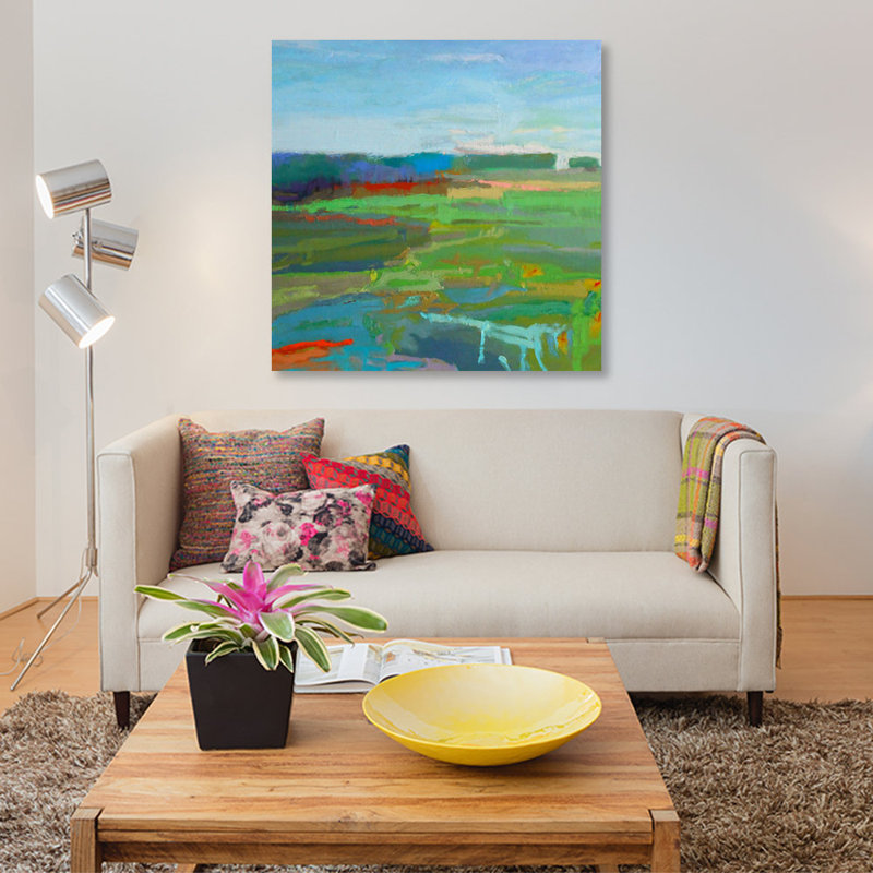 « vinalhaven v », reproduction sur toile, H 12 po x l 12 po x P 0,75 po, Pas de tapis, Toile tendue