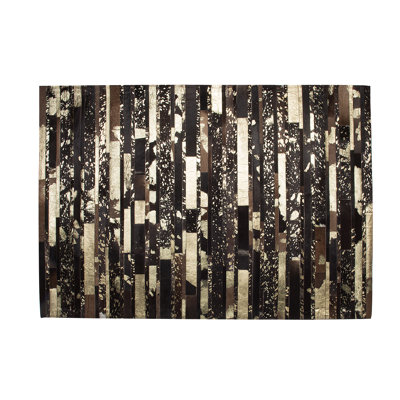 Patchwork Leather Area Rug
