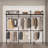 Linner 118.3'' Industrial Pipe Clothing Rack with LED Lights & Shelves