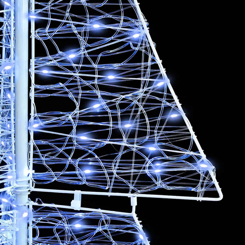 vidaXL Christmas Tree with 240 LEDs Acrylic, Cold White, 180cm H x 104cm W x 53.5cm D