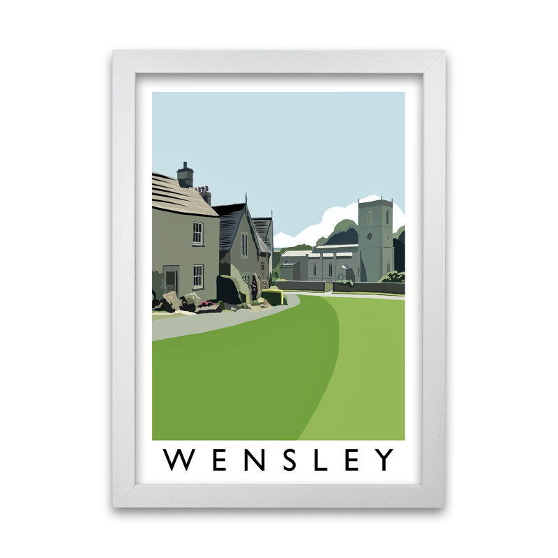 Wensley by Richard O'Neill - Print, 84.1cm H x 59.4cm W x 3cm D, White Framed