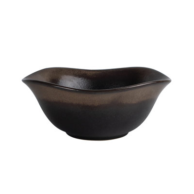 CAC China Venus Soup / Bol à salade noir minuit / beige désert 13 oz 5 1/2 po
