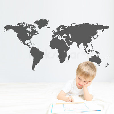 Décalcomanie murale carte du monde