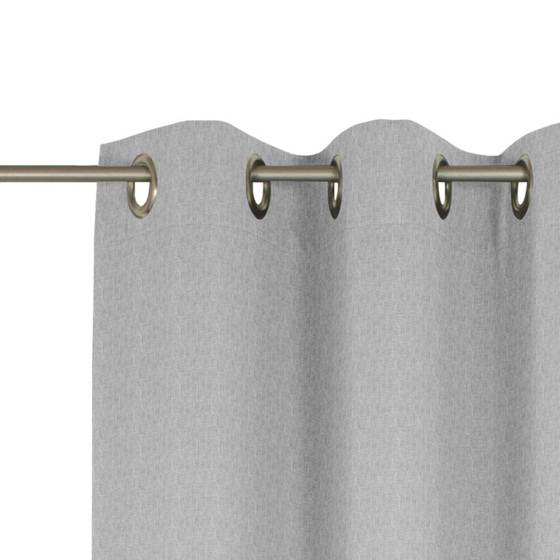 Sunday Semi Sheer Curtain, 142cm Width x 325cm Drop, Light Grey