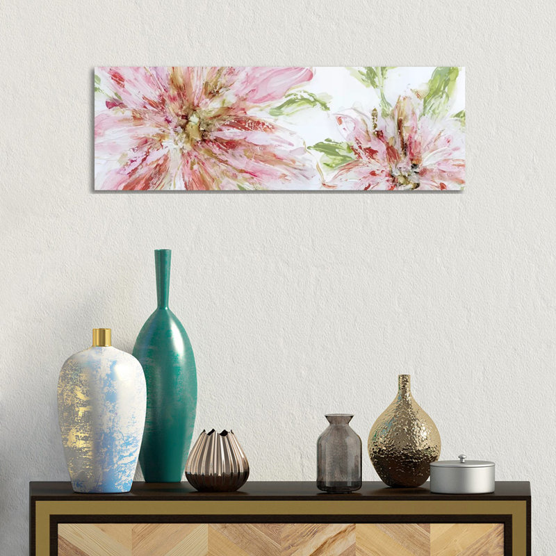 Floral Panache by Carol Robinson - Wrapped Canvas Panoramic Print, 30.48 cm H x 91.44 cm W x 3.175 cm D