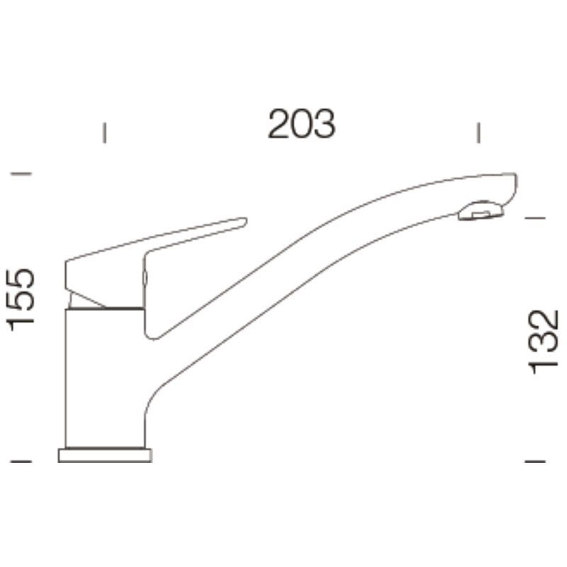 Schock Single Lever Monobloc Tap, Asphalt