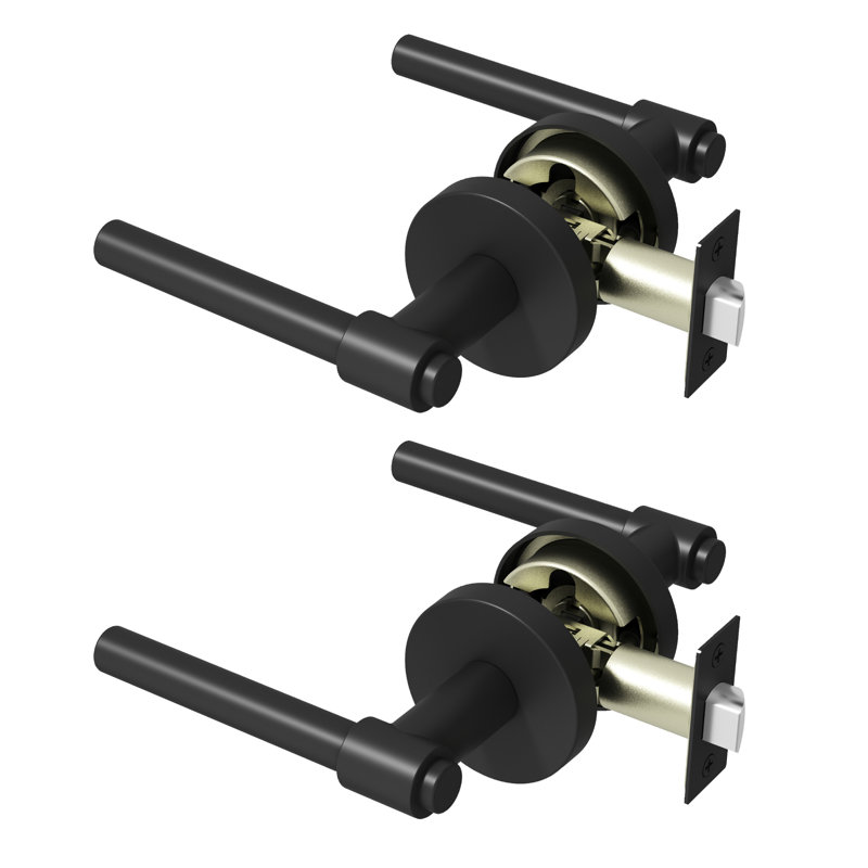 Poignée de porte Zen Design moderne dissimulé pour (Hall et garde-robe) - Style minimaliste élégant en noir mat, Noir mat