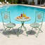 Ensemble bistro extérieur en céramique pour 2 personnes, ensemble de table et chaises de jardin-367662441