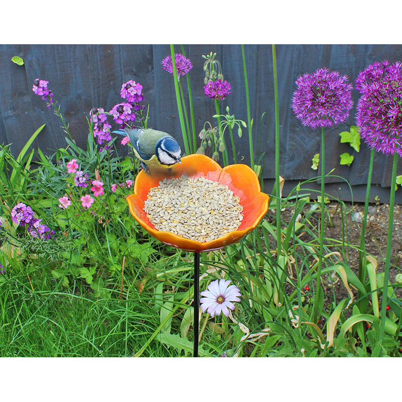 Khanh Metal Pole Tray Bird Feeder
