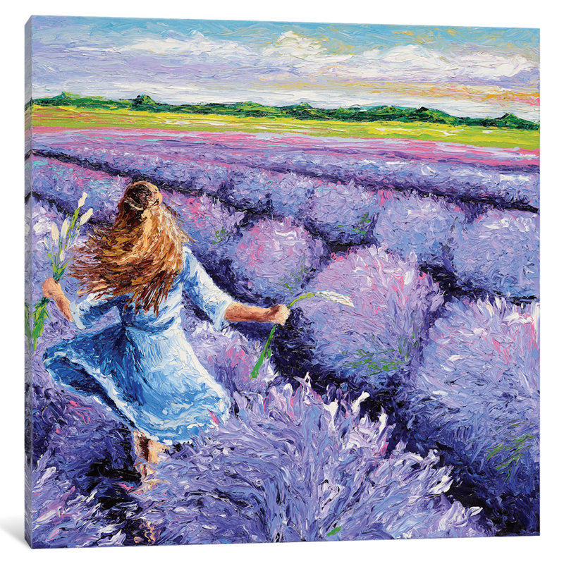« lavande breeze », reproduction d’art sur toile tendue, H 18 po x l 18 po x P 1,5 po