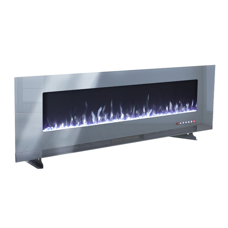 Wall Mounted Electric Fireplace, 50.2cm H x 152.4cm W x 12cm D