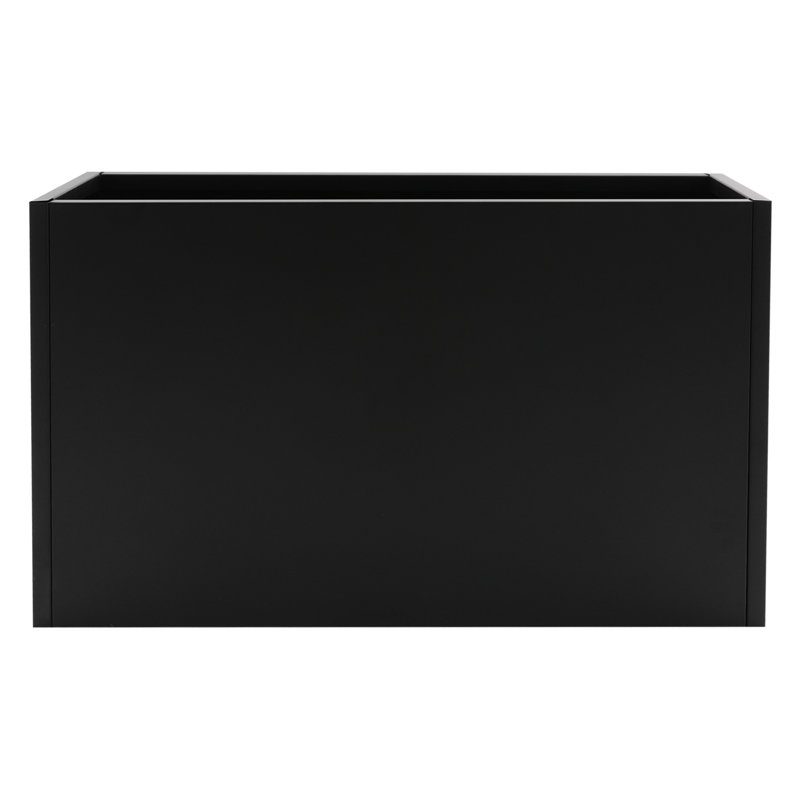 38X12x24” Steel Planter Box With Drainage Hole, Black
