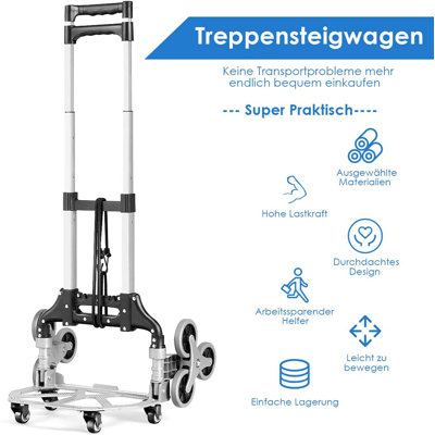 ClearAmbient Handkarre Transportkarre Treppensteigwagen Handwagen Klappwagen