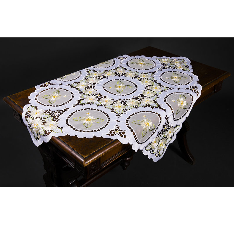 Surmatelas de table nappe brodé Sherell