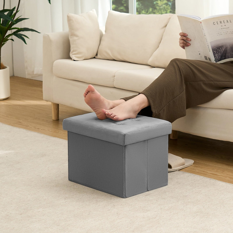Repose-pieds pliant avec repose-pieds en velours , Gris