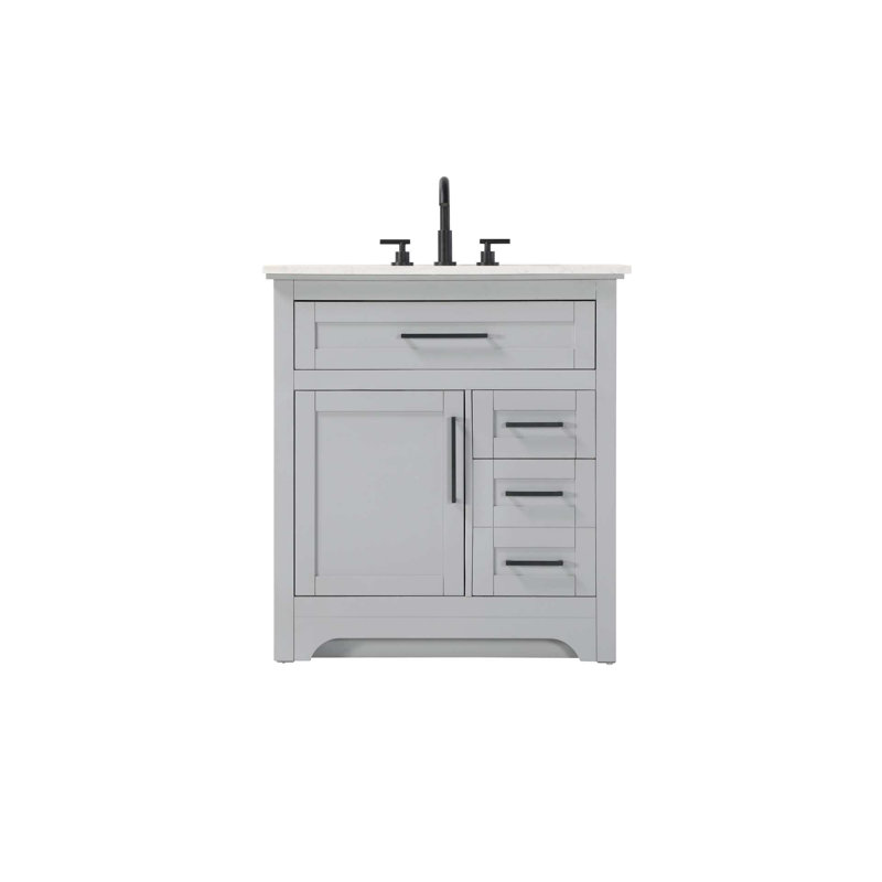 Meuble-lavabo simple 32 po gris, 32", Gris