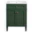 Meuble-lavabo 24 po avec 2 portes et tiroir escamotable, armoire de rangement de salle de bain avec lavabo, portes à fermeture en douceur avec organisateurs-336331471