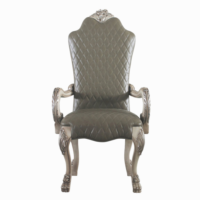 Ensemble de 2 chaises à accoudoirs rétro blanc os