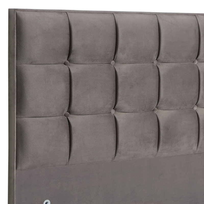 Upholstered Headboard, Double (4'6'), Mole, Velvet