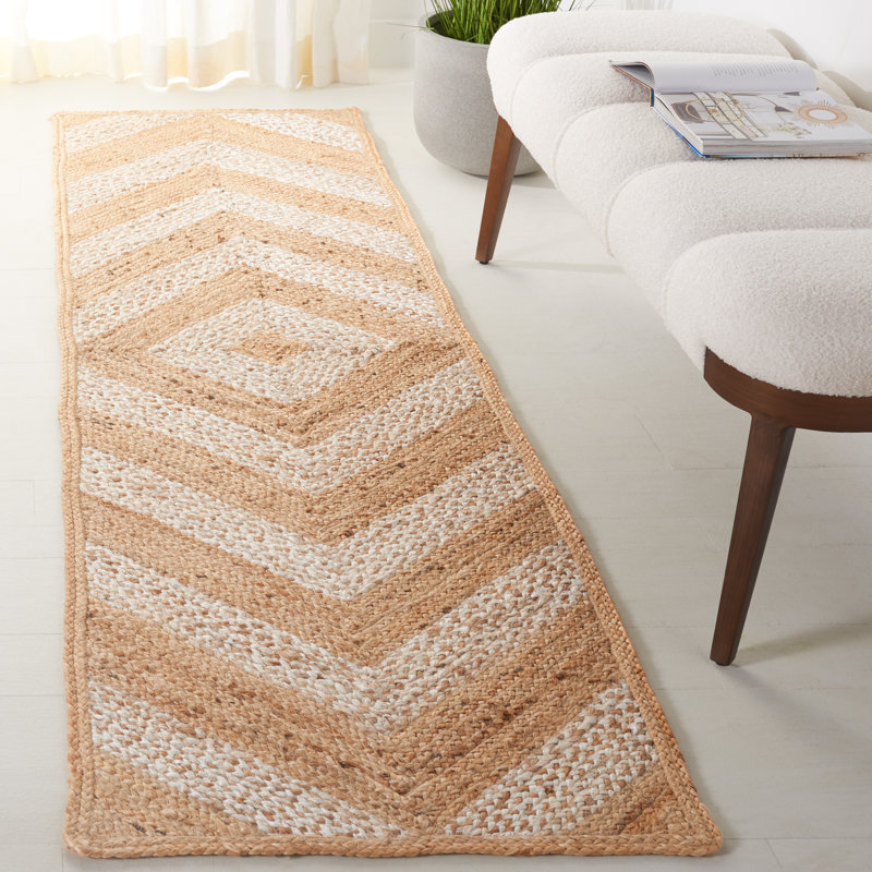 Tapis naturel / ivoire Natural Fibre 926, Tapis de couloir 2 pi 3 po x 8 pi