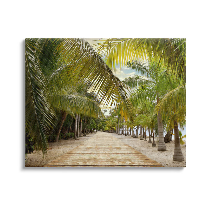 «Tropical Boardwalk Path» sur toile par Natalie Carpentieri, H 16 po x l 20 po x P 1,5 po