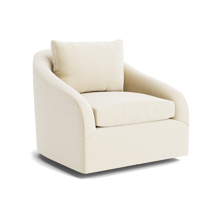 Laurel Swivel Chair, Performance Linen - Cream
