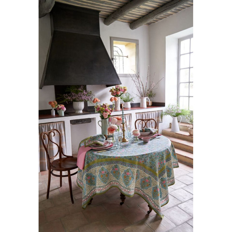 Giverny Tablecloth - Multicolor - 59" x 59", 59" x 86" Rectangle