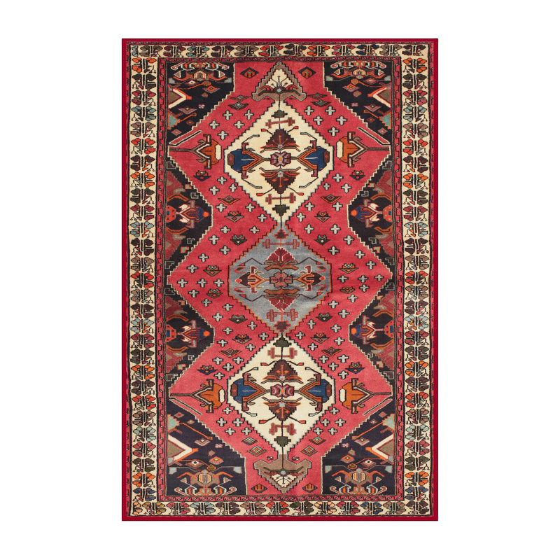 Tapis oriental rouge / noir Kerio, Rectangle 5 pi x 8 pi