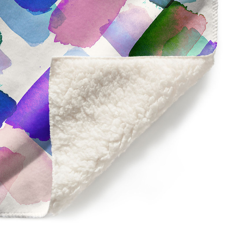 Couverture sherpae douce mauve de tons de génie iii, l 51 po x L 60 po