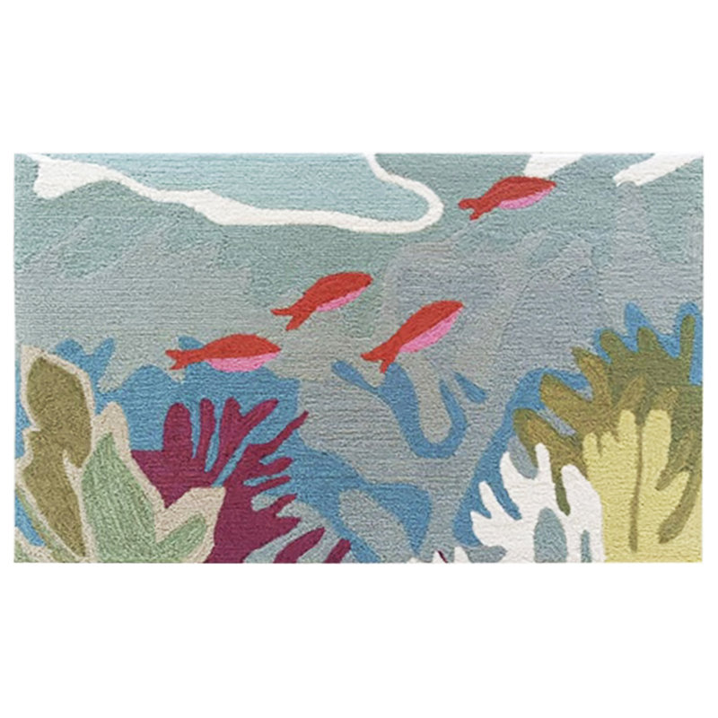 Hemsworth Performance Hand Tufted Abstract Indoor / Outdoor Rug, Rectangle 2'6" x 4'