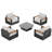 5 - Piece Outdoor Seating Group With Swivel Chairs And Fire Pit Table-1100361500