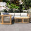 Ensemble de conversation de patio pour 5 personnes avec coussins Acacia
