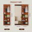 Wall Mounted Full Length Mirror, Full Body Mirror With Shelf, Full Body Mirror With Hook Wall Mounted Mirror With Multifunctional Design Panel(47.6*15.7In)-115297024