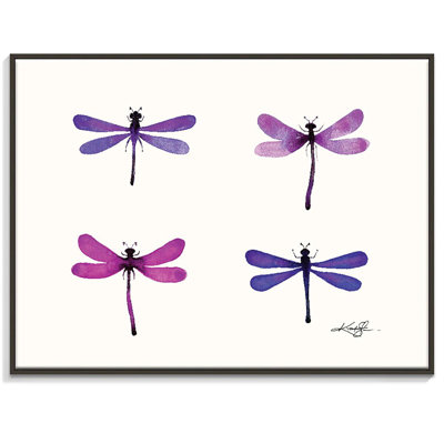 Four Dragonflies 7 by Kathy Morton Stanion - Painting on Canvas