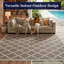 Tapis d'intérieur / extérieur taupe / sable à motif géométrique Broddrick-1222353422