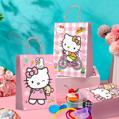 Hello Kitty Party Gift Bags for Kids, 24 Pcs Hello Kitty Favour Goody Bags for Birthday Party Decorations Set
